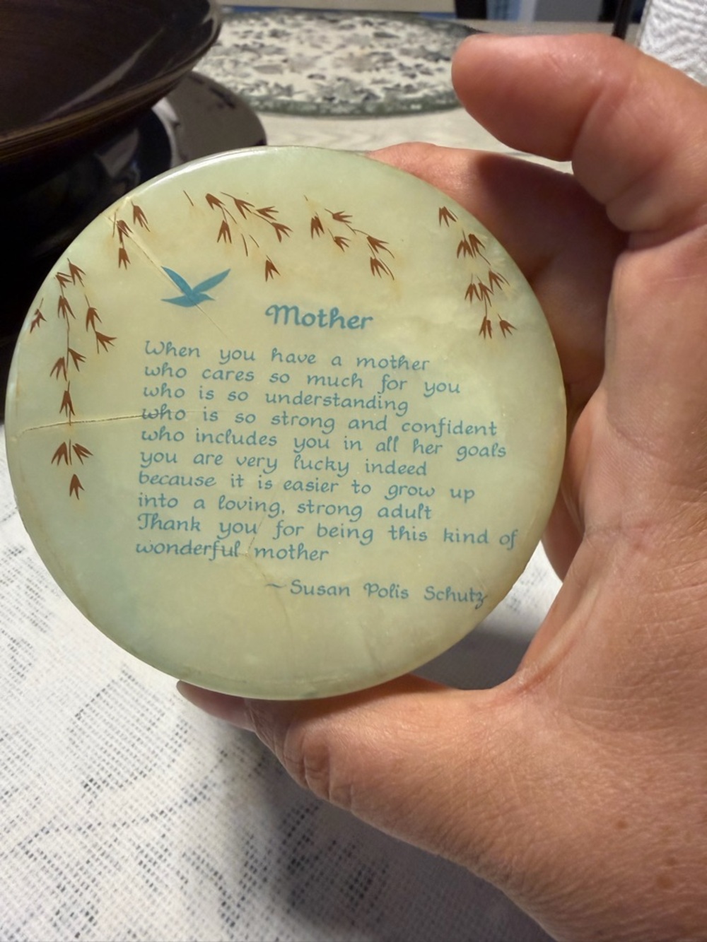Blue Mountain Arts PAPEL Genuine Alabaster Hand Carved Trinket